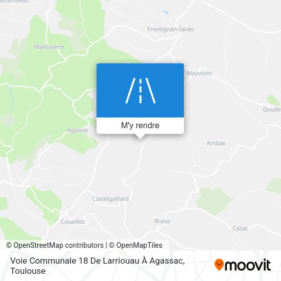 Voie Communale 18 De Larriouau À Agassac plan