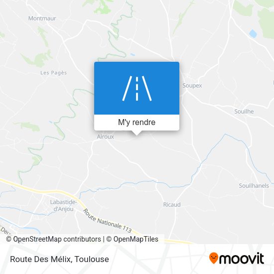 Route Des Mélix plan