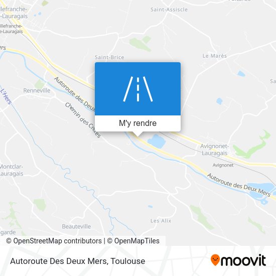 Autoroute Des Deux Mers plan