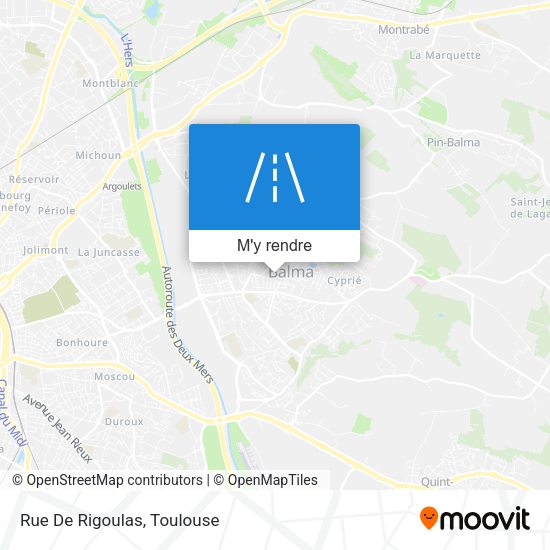 Rue De Rigoulas plan