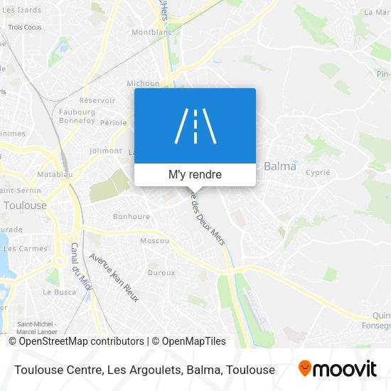 Toulouse Centre, Les Argoulets, Balma plan