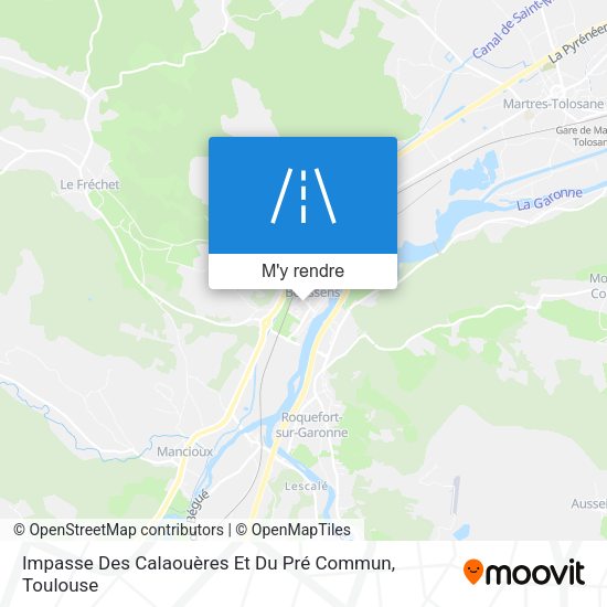Impasse Des Calaouères Et Du Pré Commun plan