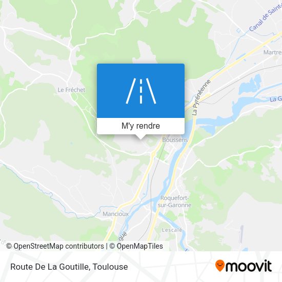 Route De La Goutille plan