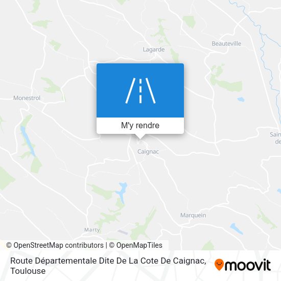 Route Départementale Dite De La Cote De Caignac plan