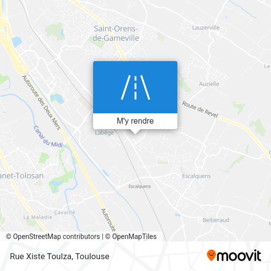 Rue Xiste Toulza plan