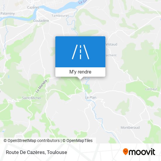 Route De Cazères plan