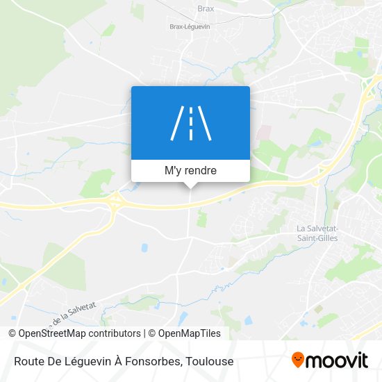Route De Léguevin À Fonsorbes plan