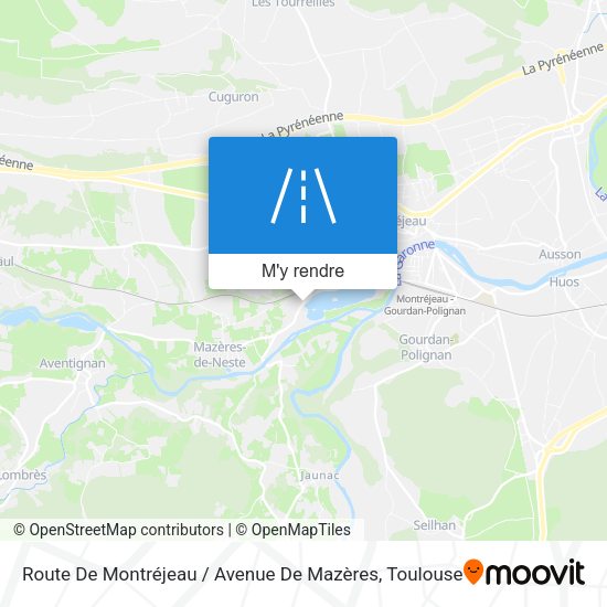 Route De Montréjeau / Avenue De Mazères plan