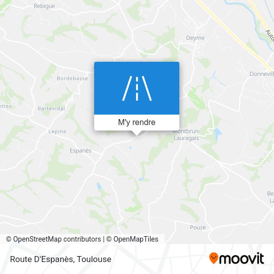 Route D'Espanès plan