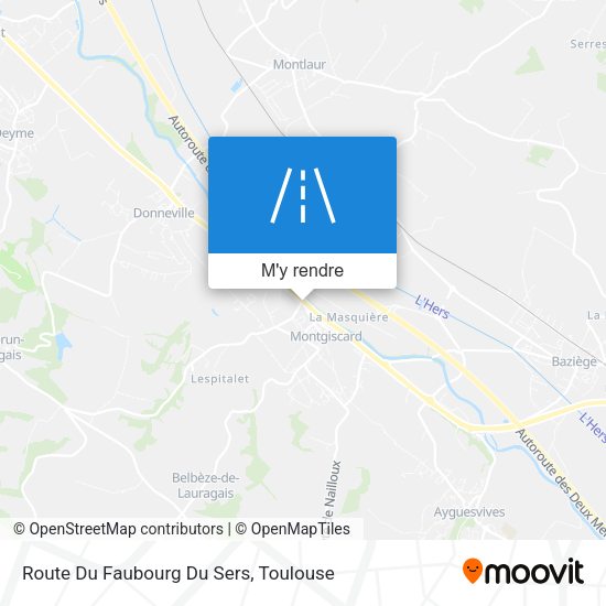Route Du Faubourg Du Sers plan