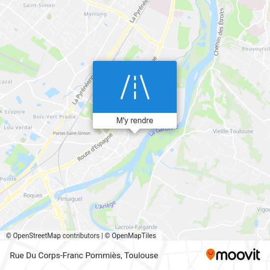 Rue Du Corps-Franc Pommiès plan