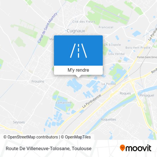 Route De Villeneuve-Tolosane plan
