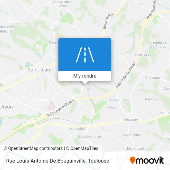 Rue Louis Antoine De Bougainville plan