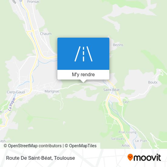 Route De Saint-Béat plan