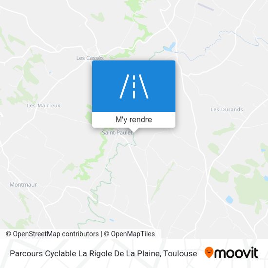 Parcours Cyclable La Rigole De La Plaine plan