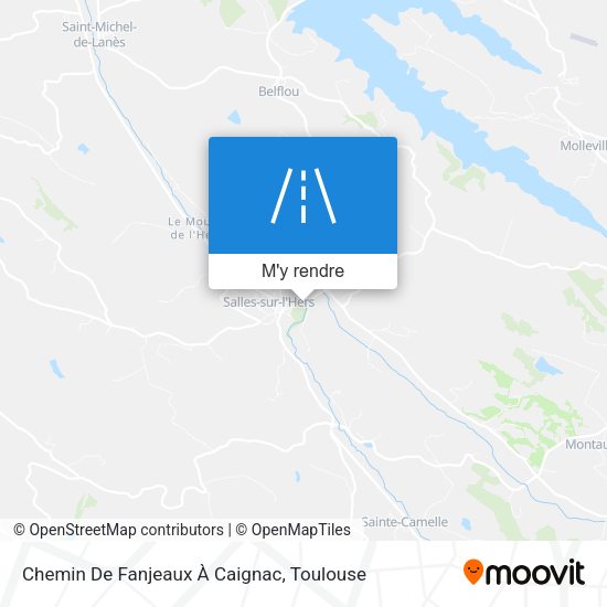 Chemin De Fanjeaux À Caignac plan