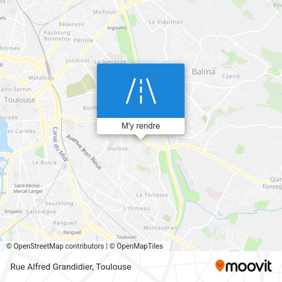 Rue Alfred Grandidier plan