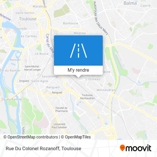 Rue Du Colonel Rozanoff plan