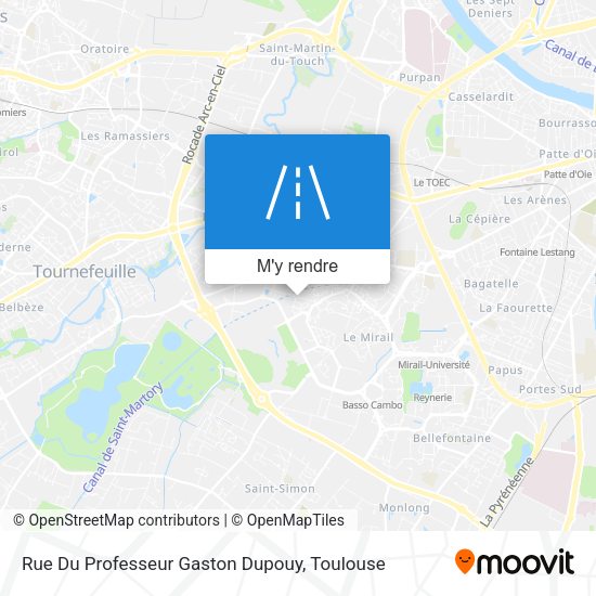 Rue Du Professeur Gaston Dupouy plan