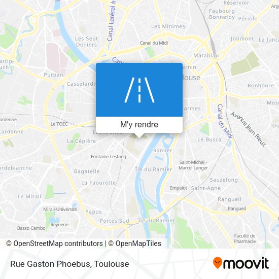 Rue Gaston Phoebus plan
