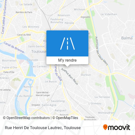 Rue Henri De Toulouse Lautrec plan
