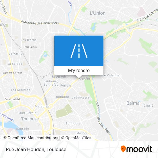 Rue Jean Houdon plan