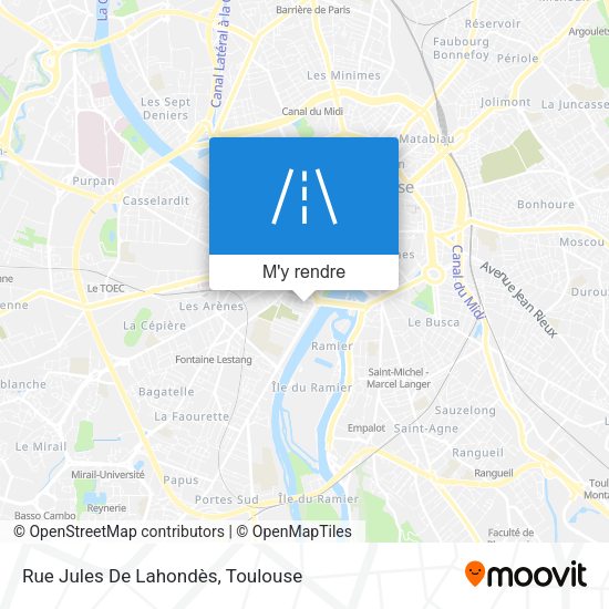 Rue Jules De Lahondès plan
