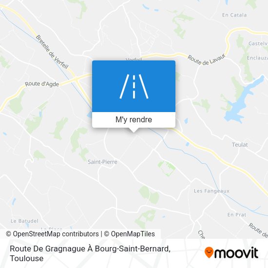 Route De Gragnague À Bourg-Saint-Bernard plan