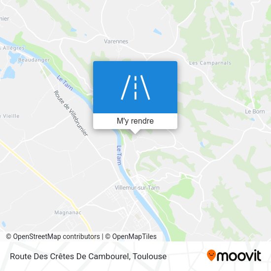 Route Des Crêtes De Cambourel plan