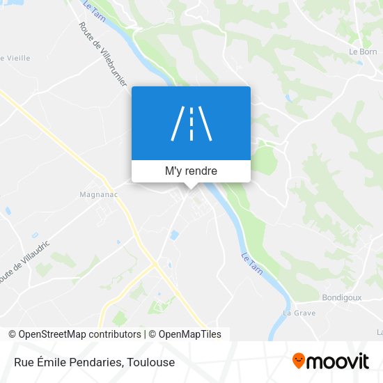 Rue Émile Pendaries plan