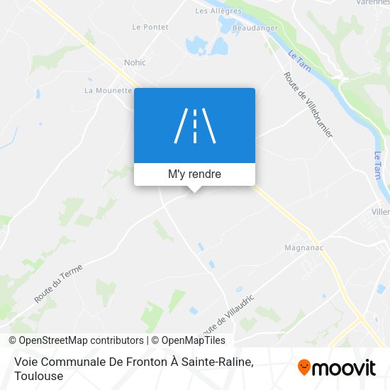 Voie Communale De Fronton À Sainte-Raline plan