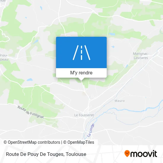 Route De Pouy De Touges plan