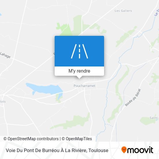 Voie Du Pont De Burréou À La Rivière plan