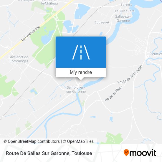 Route De Salles Sur Garonne plan