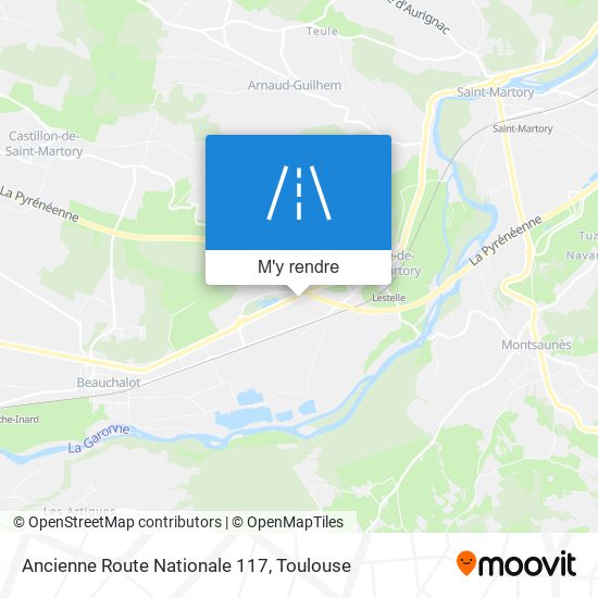 Ancienne Route Nationale 117 plan