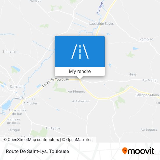 Route De Saint-Lys plan