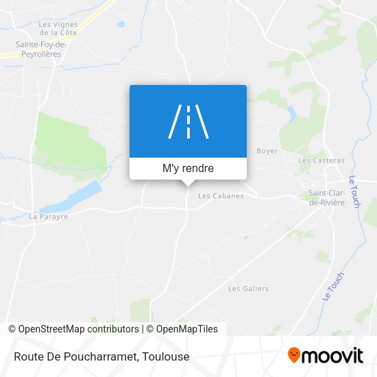 Route De Poucharramet plan