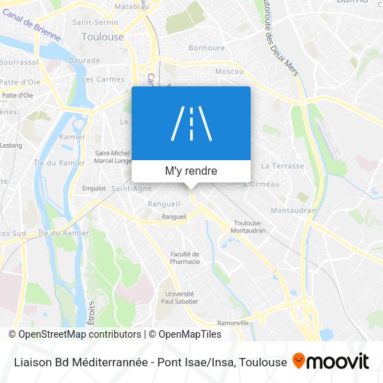 Liaison Bd Méditerrannée - Pont Isae / Insa plan