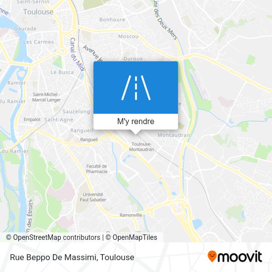 Rue Beppo De Massimi plan