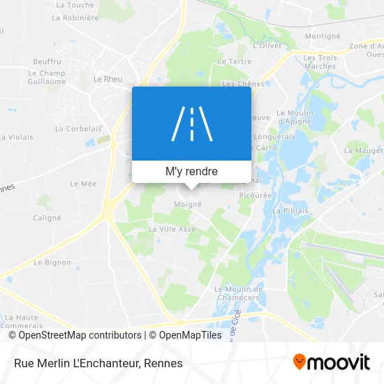 Rue Merlin L'Enchanteur plan