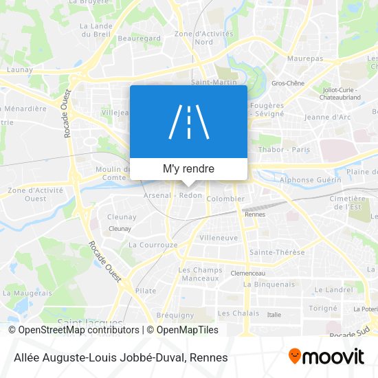 Allée Auguste-Louis Jobbé-Duval plan