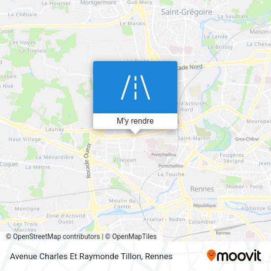 Avenue Charles Et Raymonde Tillon plan