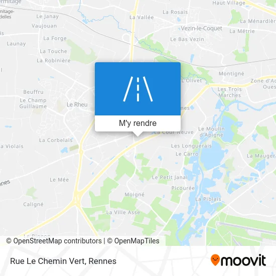 Rue Le Chemin Vert plan
