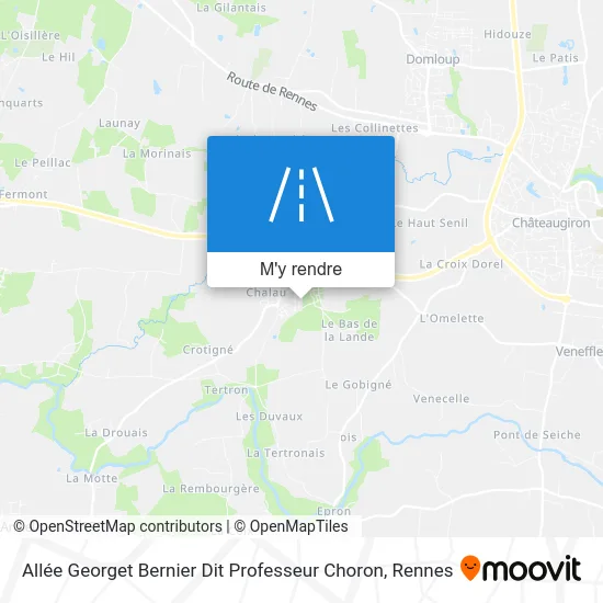 Allée Georget Bernier Dit Professeur Choron plan