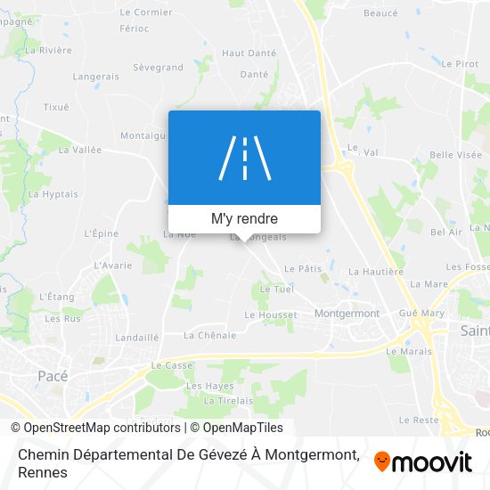 Chemin Départemental De Gévezé À Montgermont plan