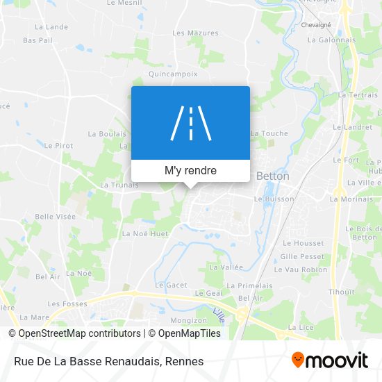 Rue De La Basse Renaudais plan