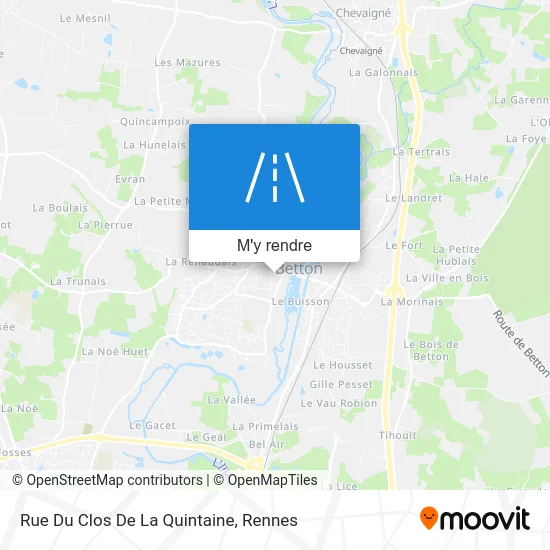 Rue Du Clos De La Quintaine plan