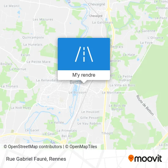 Rue Gabriel Fauré plan