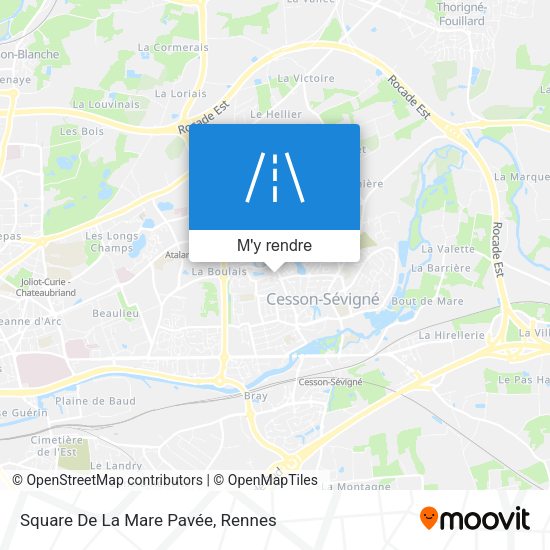 Square De La Mare Pavée plan