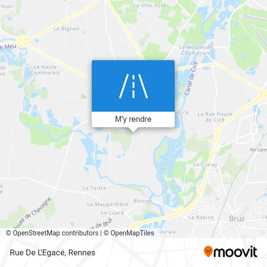 Rue De L'Egacé plan